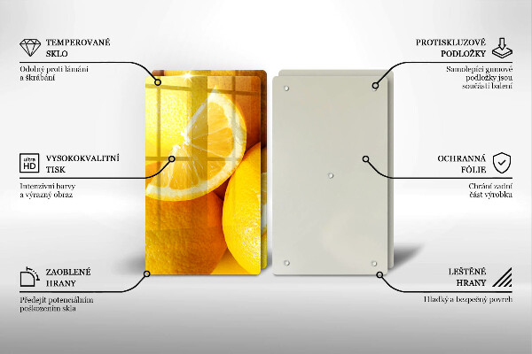 Placa din sticla protectie perete bucatarie Lămâi suculente