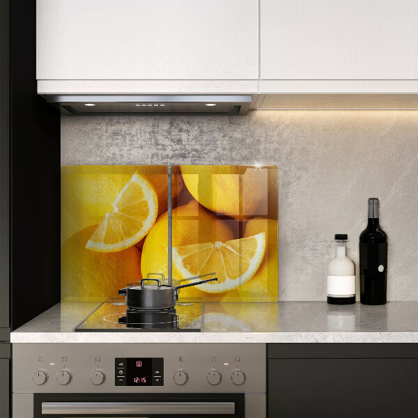 Placa din sticla protectie perete bucatarie Lămâi suculente