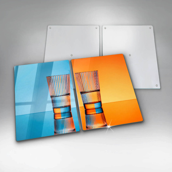 Placa din sticla protectie perete bucatarie Două pahare cu apă