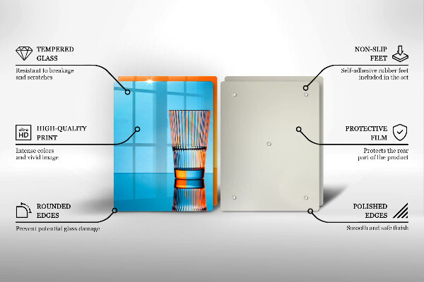 Placa din sticla protectie perete bucatarie Două pahare cu apă