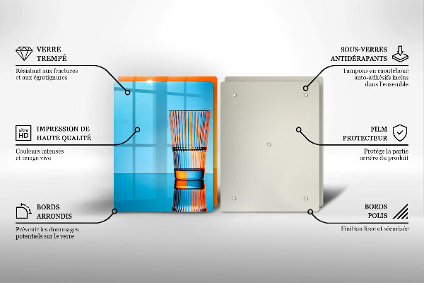 Placa din sticla protectie perete bucatarie Două pahare cu apă