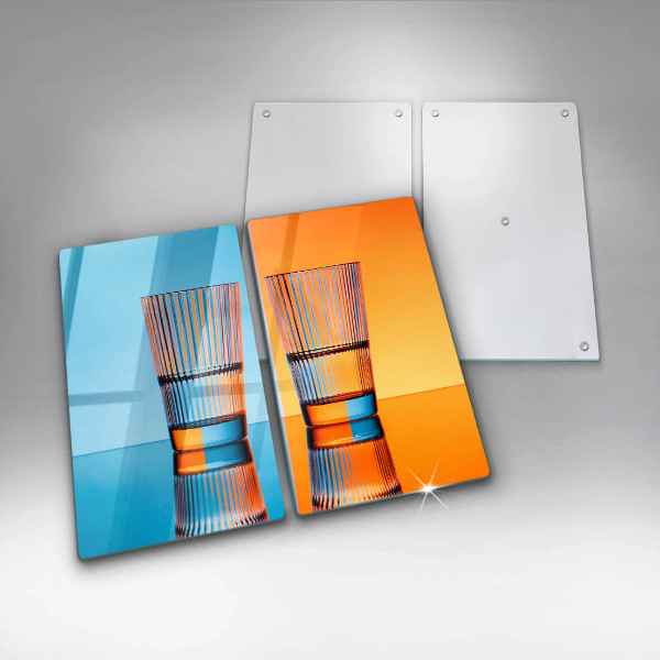 Placa din sticla protectie perete bucatarie Două pahare cu apă