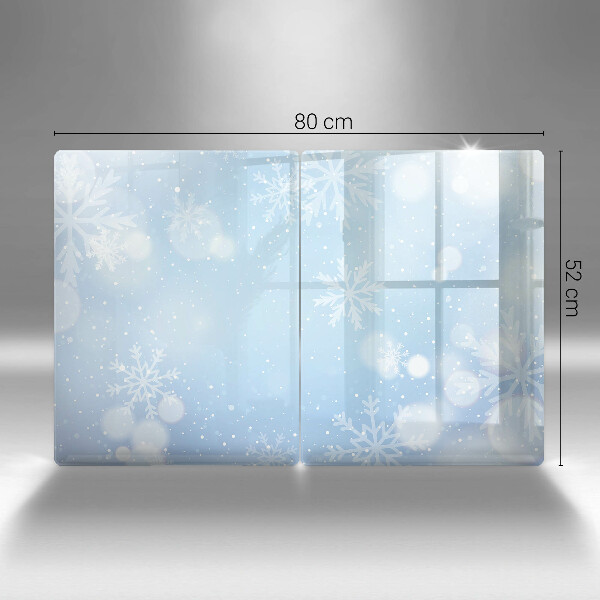 Placa din sticla protectie perete bucatarie Textura de iarnă