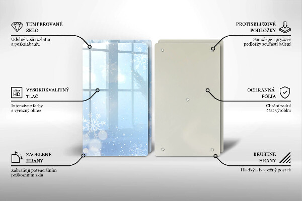 Placa din sticla protectie perete bucatarie Textura de iarnă