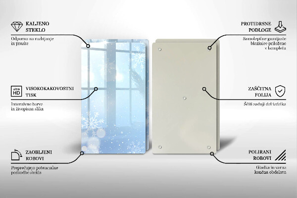 Placa din sticla protectie perete bucatarie Textura de iarnă