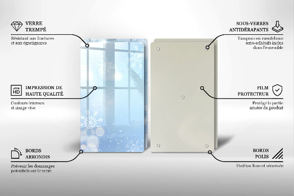 Placa din sticla protectie perete bucatarie Textura de iarnă