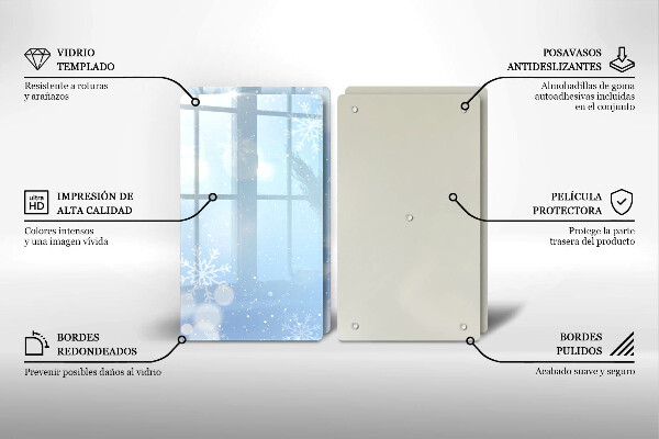 Placa din sticla protectie perete bucatarie Textura de iarnă