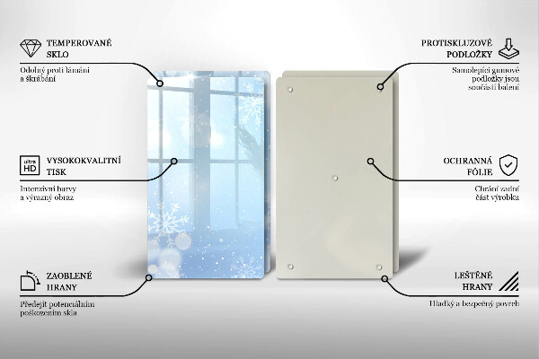 Placa din sticla protectie perete bucatarie Textura de iarnă