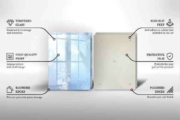 Placa din sticla protectie perete bucatarie Textura de iarnă