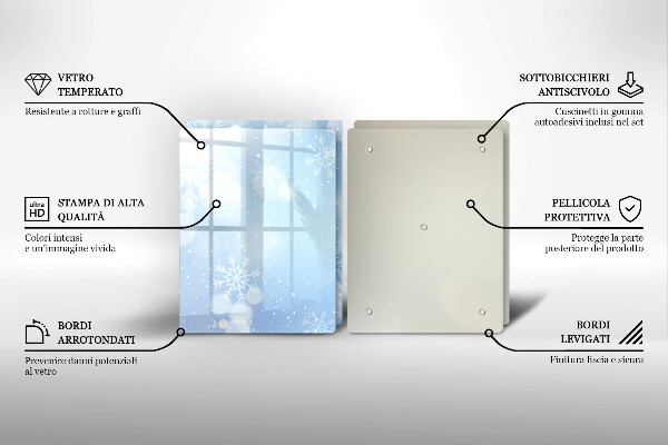 Placa din sticla protectie perete bucatarie Textura de iarnă