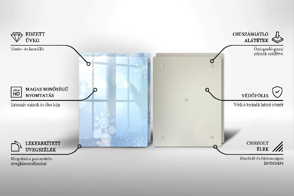 Placa din sticla protectie perete bucatarie Textura de iarnă