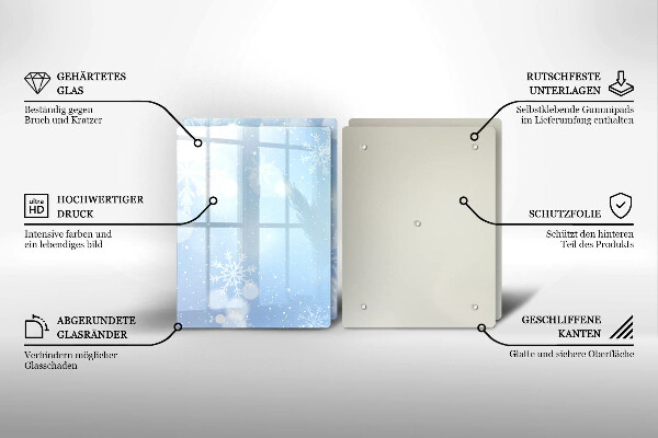 Placa din sticla protectie perete bucatarie Textura de iarnă