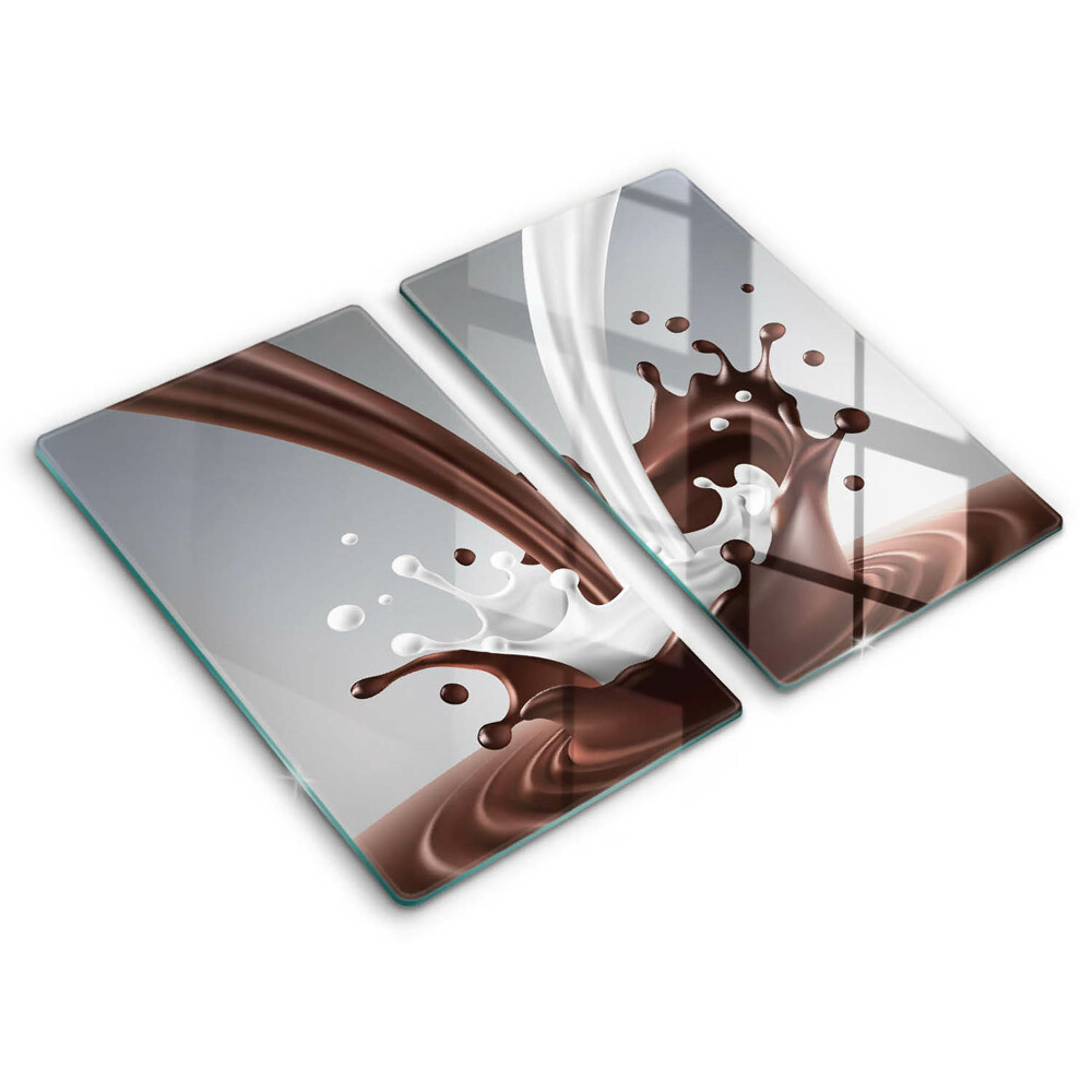 Placa din sticla protectie perete bucatarie Lapte și ciocolată
