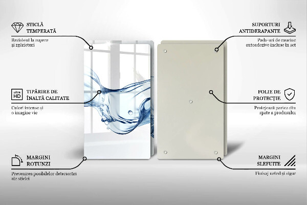 Placa din sticla protectie perete bucatarie Apă cristalină