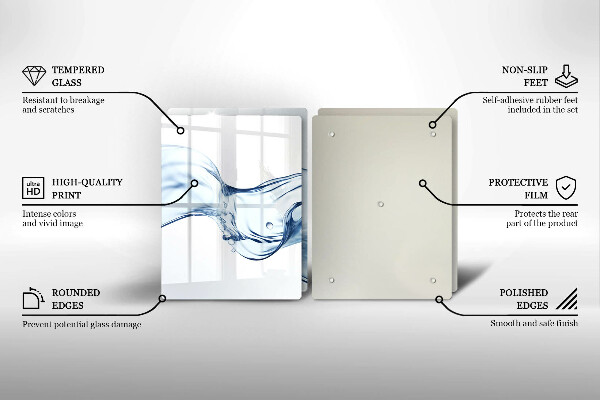 Placa din sticla protectie perete bucatarie Apă cristalină