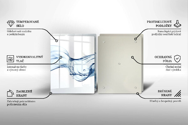 Placa din sticla protectie perete bucatarie Apă cristalină