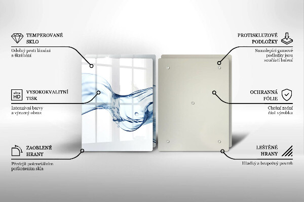 Placa din sticla protectie perete bucatarie Apă cristalină