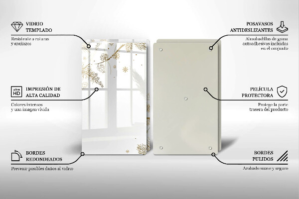 Placa din sticla protectie perete bucatarie Decoratiuni de iarna