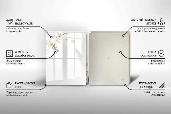 Placa din sticla protectie perete bucatarie Decoratiuni de iarna