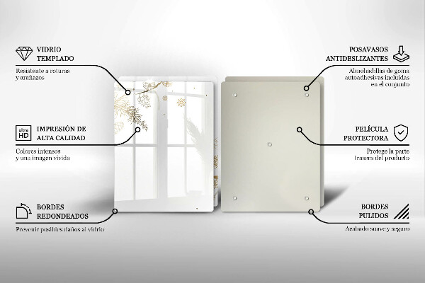 Placa din sticla protectie perete bucatarie Decoratiuni de iarna