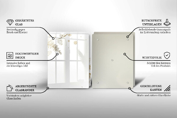 Placa din sticla protectie perete bucatarie Decoratiuni de iarna