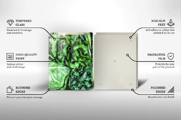 Placă din sticla protectie perete Legume verzi