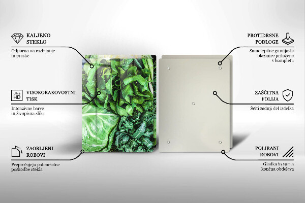 Placă din sticla protectie perete Legume verzi