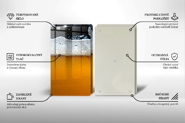 Placă din sticla protectie perete Bea spuma de bere