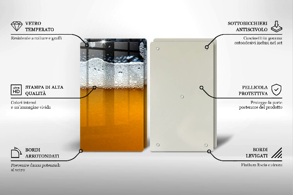 Placă din sticla protectie perete Bea spuma de bere