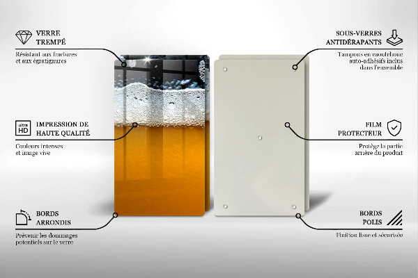 Placă din sticla protectie perete Bea spuma de bere
