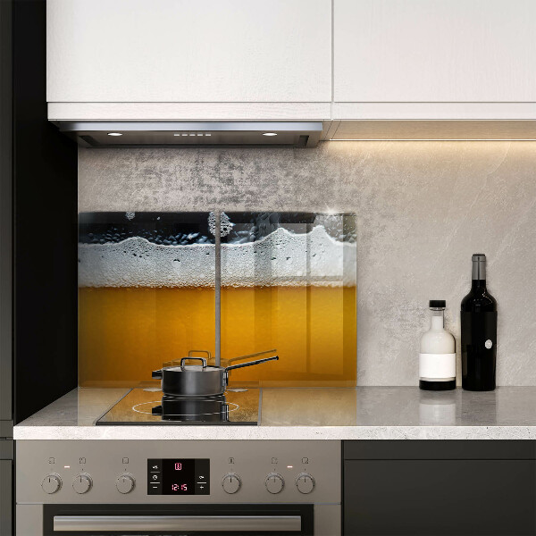 Placă din sticla protectie perete Bea spuma de bere