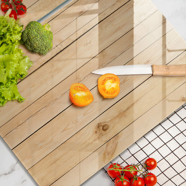 Placă din sticla protectie perete Scânduri delicate din lemn