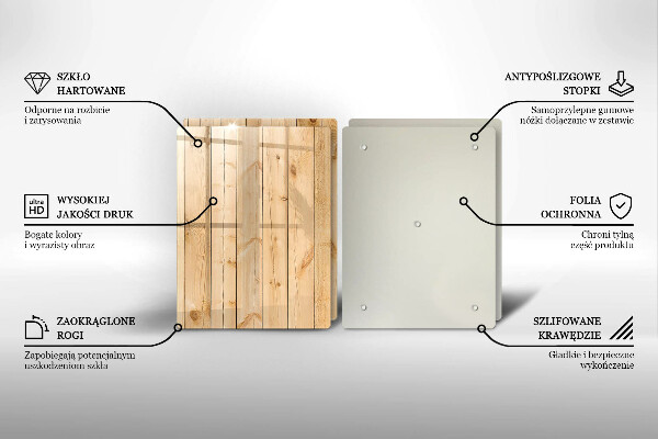 Placă din sticla protectie perete Scânduri delicate din lemn