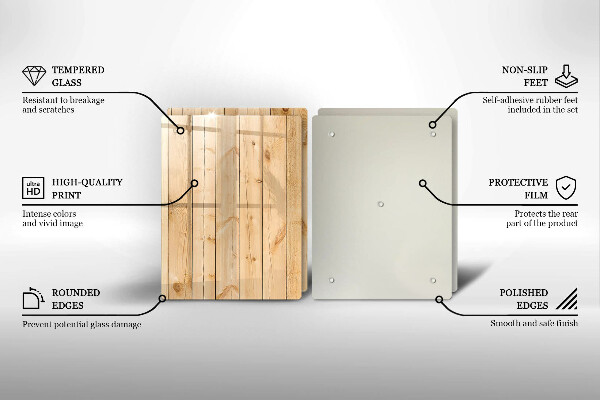 Placă din sticla protectie perete Scânduri delicate din lemn