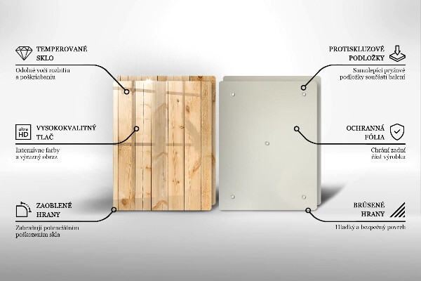 Placă din sticla protectie perete Scânduri delicate din lemn