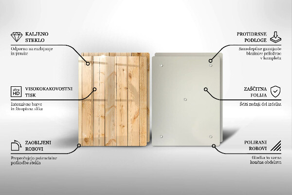 Placă din sticla protectie perete Scânduri delicate din lemn