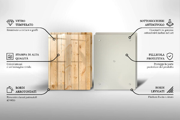 Placă din sticla protectie perete Scânduri delicate din lemn