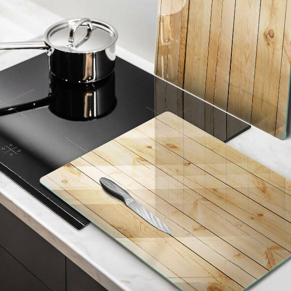 Placă din sticla protectie perete Scânduri delicate din lemn