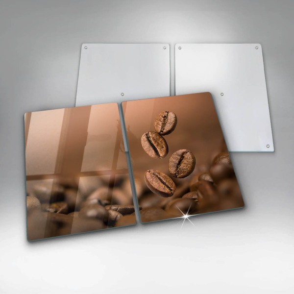 Placă din sticla protectie perete Boabe de cafea