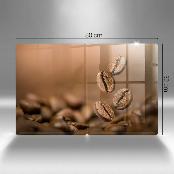 Placă din sticla protectie perete Boabe de cafea