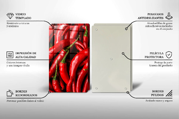 Placă din sticla protectie perete Ardei iute