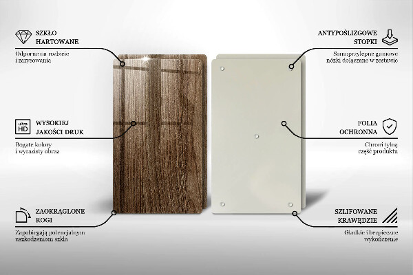 Placă din sticla protectie perete Textura lemnului