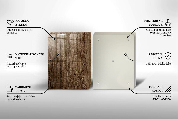 Placă din sticla protectie perete Textura lemnului