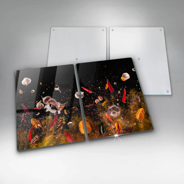 Placă din sticla protectie perete Condimente iute