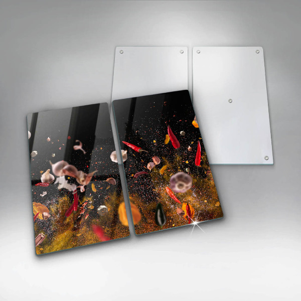 Placă din sticla protectie perete Condimente iute