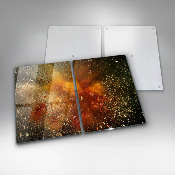 Placă sticla protectie aragaz Condimente colorate