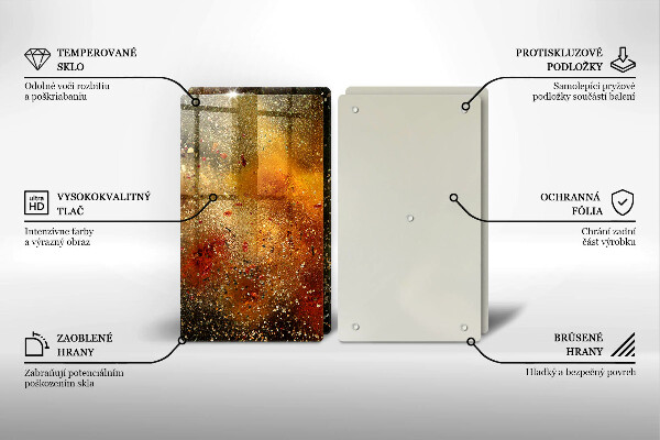 Placă sticla protectie aragaz Condimente colorate