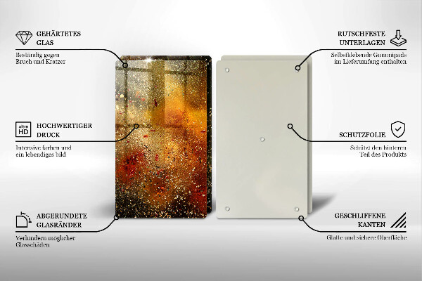 Placă sticla protectie aragaz Condimente colorate