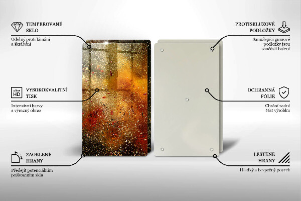 Placă sticla protectie aragaz Condimente colorate