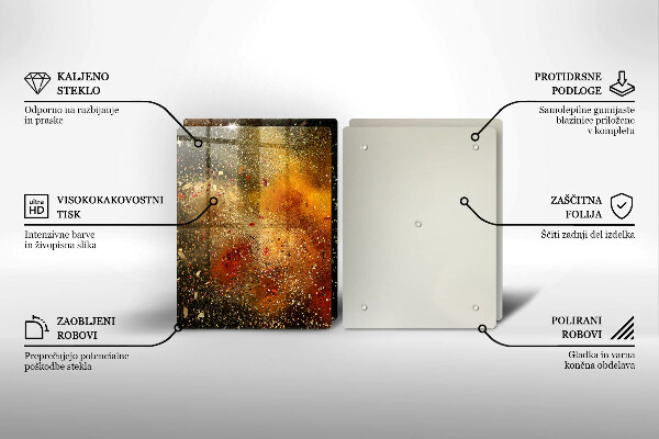 Placă sticla protectie aragaz Condimente colorate